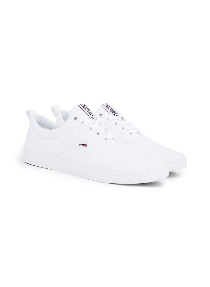 TOMMY JEANS Women's Classics Low-Top Cotton Sneakers - Cotton, White  - Image 3