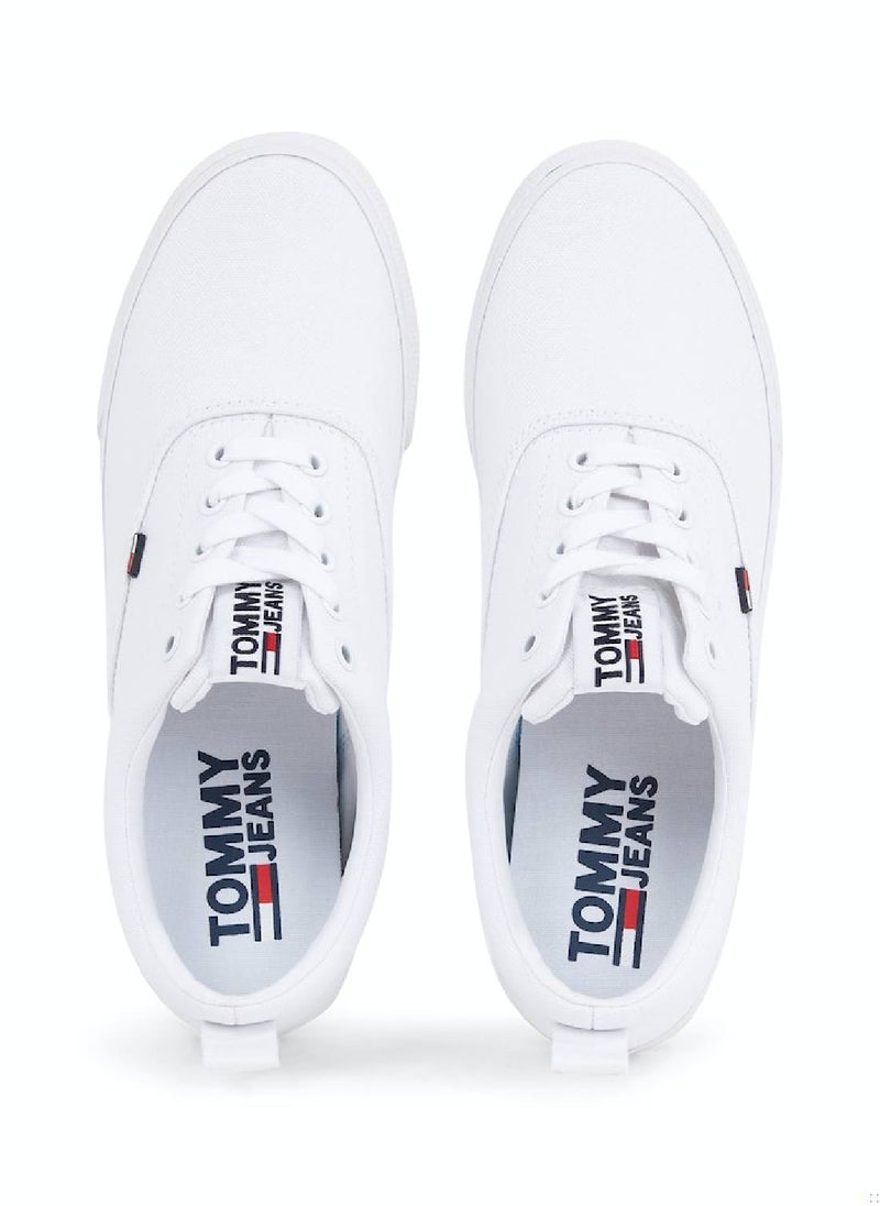 TOMMY JEANS Women's Classics Low-Top Cotton Sneakers - Cotton, White  - Image 5