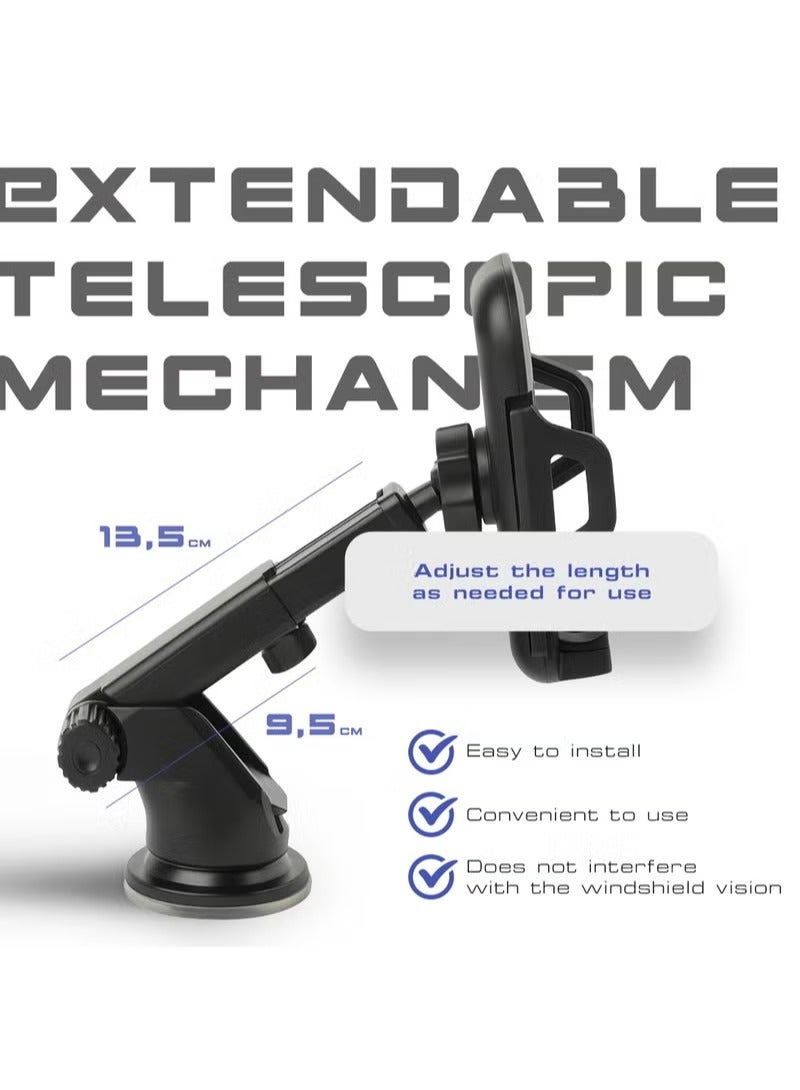 اماروها سيارة الهاتف جبل للسيارات اليدين الحرة 360 الدوار ، حامل ملصق الهاتف السيارة عالمي موبايل الوقوف لوحة القيادة للسيارة الزجاج الأمامي الهواء الهواء الخلوي الهاتف الذكي أبل آيفون برو ماكس سامسونج شياومي - Image 3