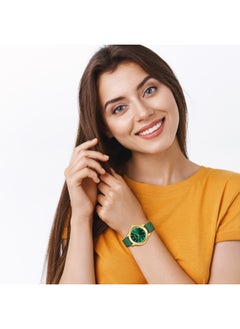 Lee Cooper LEE COOPER LC08025.175 Women Analog Display Watch & Leather Strap Dark Green  - Image 3
