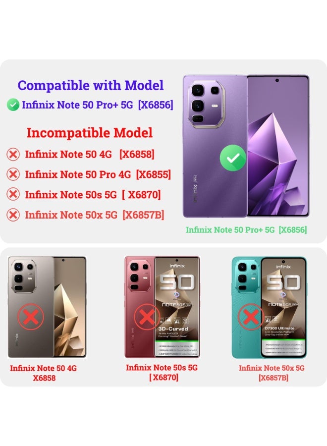غطاء فليب لهاتف Infinix Note 50 Pro+ 5G مع حبل تعليقي قابل للفصل، مصنوع من جلد PU ويوفر حماية كاملة من الصدمات، كما يتميز بوظيفة حجب RFID ضد السرقة، ويعمل كمحفظة ذات تصميم دفتر. - Image 2