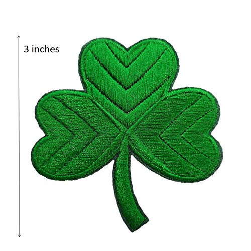 Cute-Patch Shamrock Irish Clover Embroidered Iron on Patches for St. Patrick's Day Shirt - Image 2