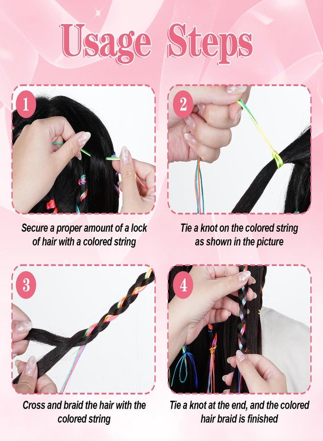 Fengek 60 Pcs Navratri Hair Accessories Set - 30 Mini Bows for Hair & 30 Colorful Hair Strings, Small Ribbon Bow Clips & Coquette Bows for Women - Image 5