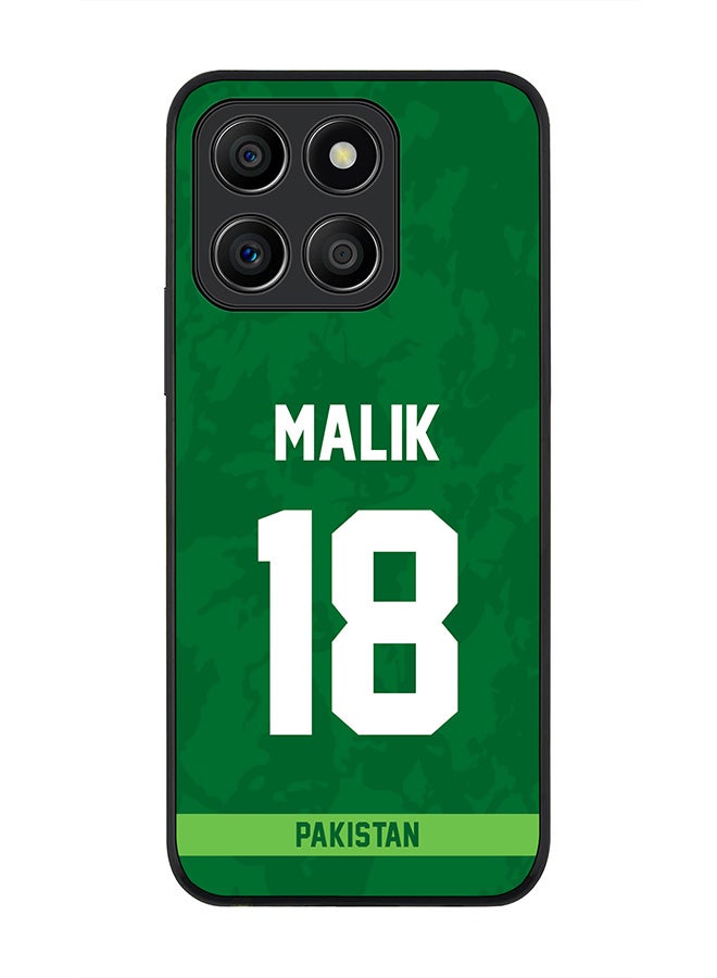 Stylizedd Rugged Black Edge Case for Honor X8b, Slim fit Case Flexible Anti Drop TPU Gel Thin Cover -  Team Pakistan Shoaib Malik, Jersey No 18 - Image 1
