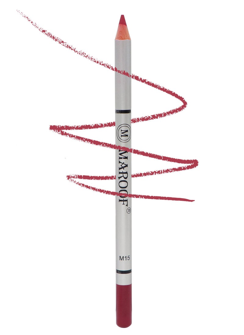 MAROOF قلم تحديد العيون والشفتين الناعم من ماروف M15 فوشيا - Image 2