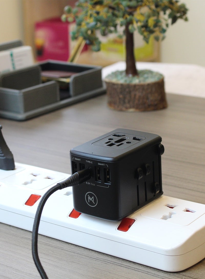 Max & Max Universal Power Adapter 5V 2.1A – Compatible with Mobile, Laptop, Desktop, Tablet, Phone, Camera, PDA, MP3 Player – Black - Image 3