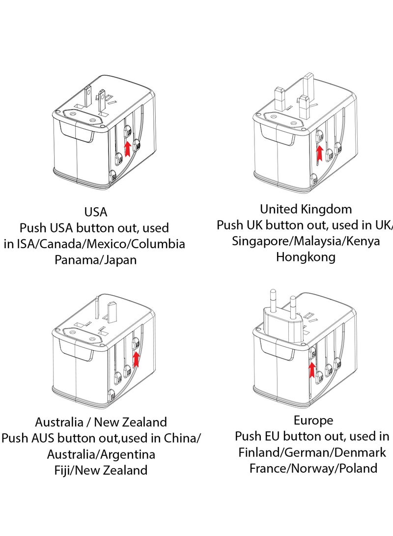 Max & Max Universal Power Adapter 5V 2.1A – Compatible with Mobile, Laptop, Desktop, Tablet, Phone, Camera, PDA, MP3 Player – Black - Image 4