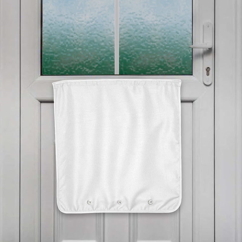 Nevkha Slimline Mail Slot Catcher, Post Letter Box Cage Ideal for UPVC, Glass, Wood and Metal Doors. Wide Dimensions for Letters, Small Packages. No Screws or Tools Required - White - Image 1