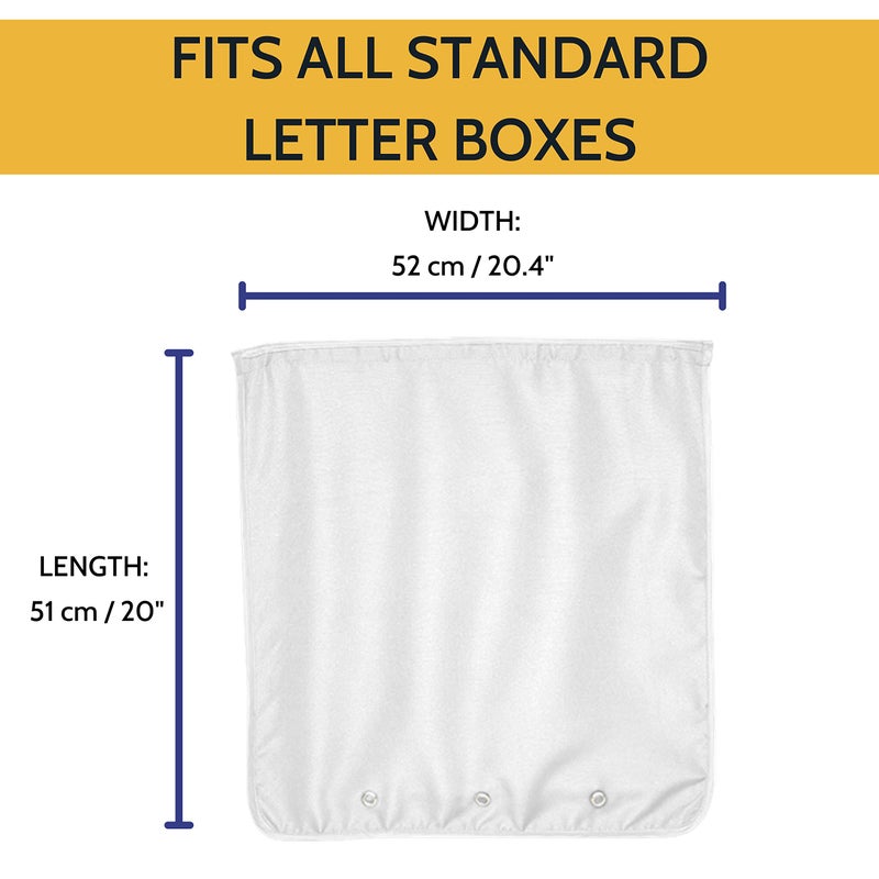 Nevkha Slimline Mail Slot Catcher, Post Letter Box Cage Ideal for UPVC, Glass, Wood and Metal Doors. Wide Dimensions for Letters, Small Packages. No Screws or Tools Required - White - Image 5