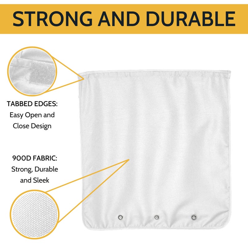 Nevkha Slimline Mail Slot Catcher, Post Letter Box Cage Ideal for UPVC, Glass, Wood and Metal Doors. Wide Dimensions for Letters, Small Packages. No Screws or Tools Required - White - Image 4