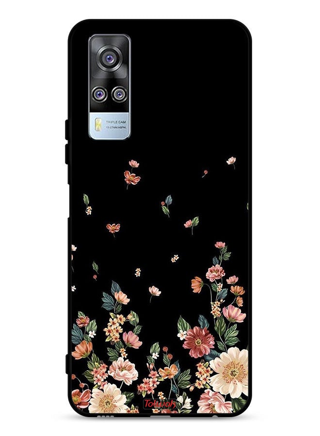 Tolwak vivo Y51 2020 Protective Case Cover Small Flowers In Bottom - Image 1