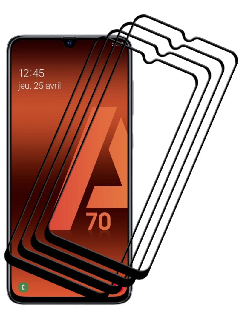 ACLIX 4 Pieces Antistatic ESD Dustproof Premium Quality High Definition Tempered Glass Screen Protector Designed For Samsung Galaxy A70 - Image 1