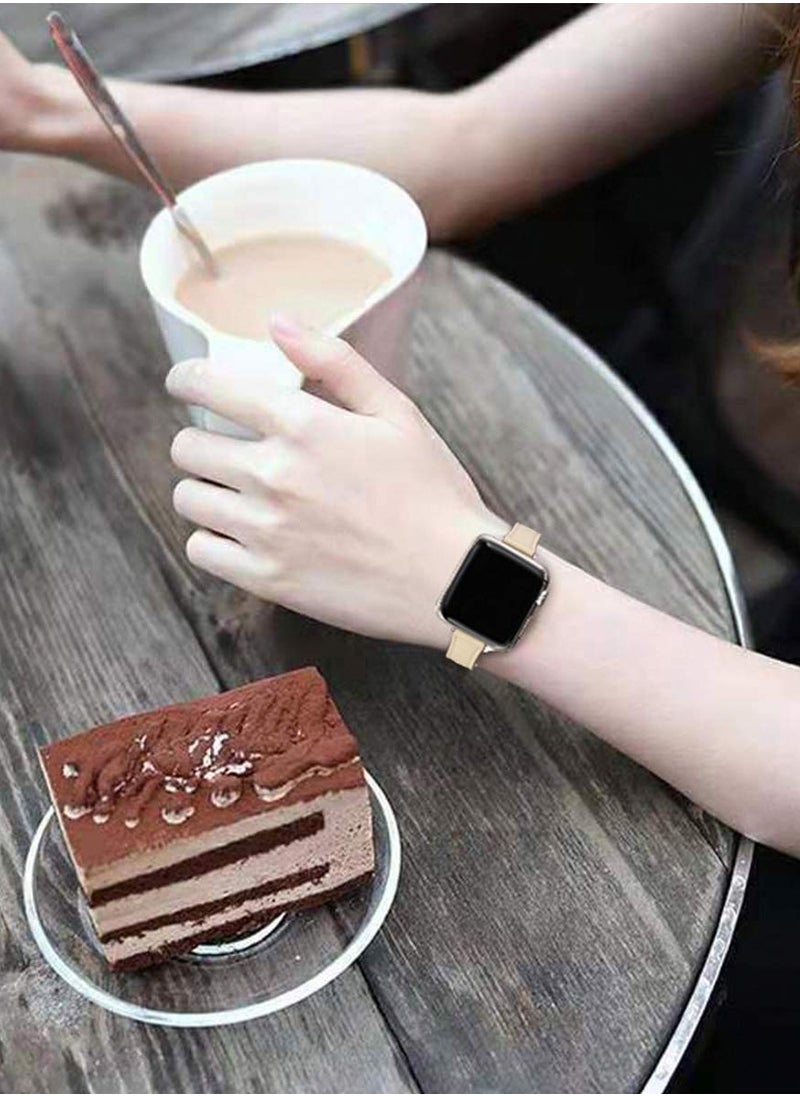 Ofrdncy - Ofrdncy Slim Leather Bands Compatible with Apple Watch Band 49mm 46mm 45mm 44mm 42mm 41mm 40mm 38mm, Top Grain Leather Thin Apple Watch Strap for iWatch Ultra 2/1 Series 10 9 8 7 6 5 4 3 2 1 SE Multi - Image 1