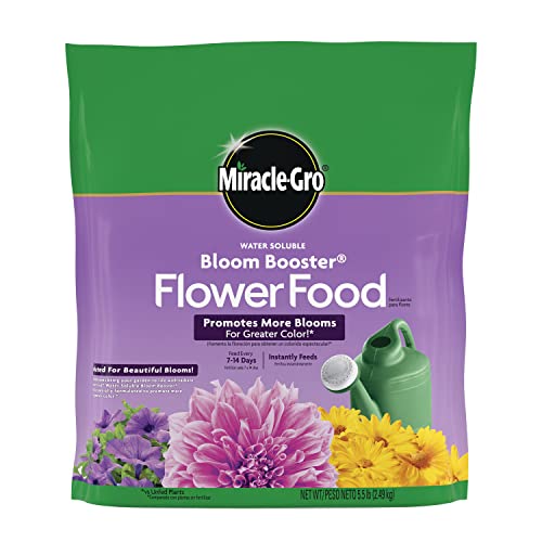 Miracle-Gro Water Soluble Bloom Booster Flower Food, Plant Food for Annual and Perennial Flowers, In-Ground and Container Plants, Roses, Hydrangeas, Hibiscus, 5.5 lb. - Image 1
