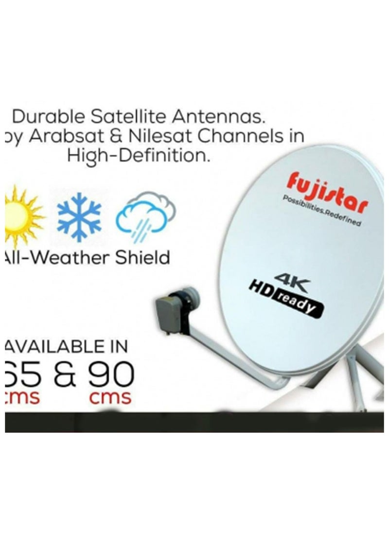 fujistar - 4K Ultra HD Satellite Dish 90cm - High-Performance Digital TV Antenna for Clear Reception - Image 1