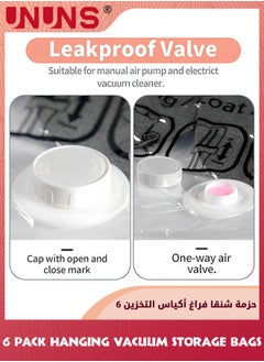 UNUNS Vacuum Storage Bags 6 Jumbo Pack,2 Different Sizes Vacuum Seal Bag With Free Hand Pump,Large Space Saver Compression Storage Bag For Clothes Comforters Blanket Pillows Bedding  - Image 2