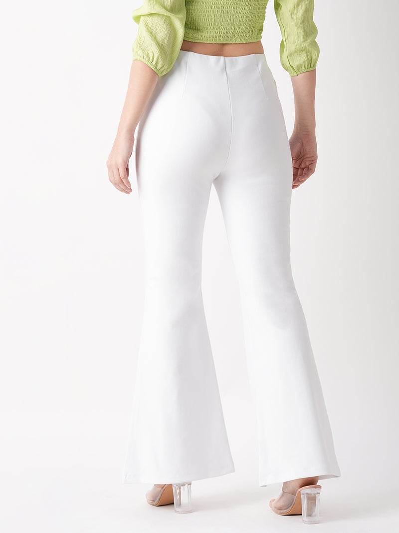 globus Globus Women Stretchable Front Slit Flared Treggings  - Image 3