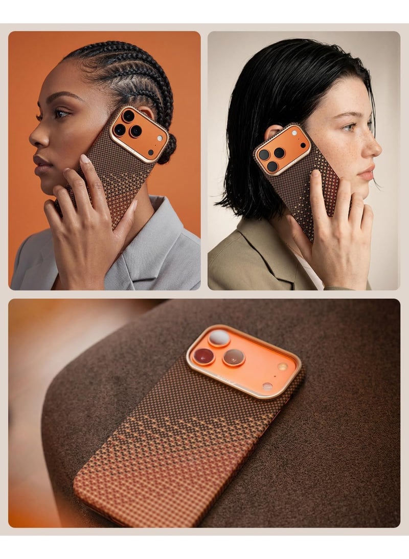RAPTIC Aramid Skin for iPhone 17 PRO Case [MagSafe] Ultra Slim 1500D Aramid Fiber cover - Serenity Amber - Image 5