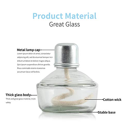 Annhua Alcohol Burner Lamp 150ml Glass Bunsen Burners with Cotton Wick and Metal Cap, Portable Lab Equipment Heating Bottle for Science Experiments, Household and Camping - Image 3