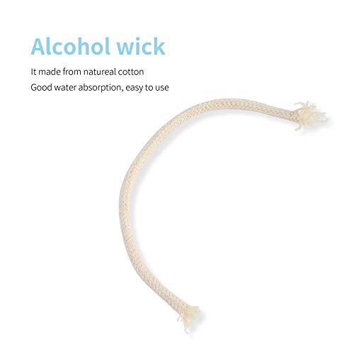 Annhua Alcohol Burner Lamp 150ml Glass Bunsen Burners with Cotton Wick and Metal Cap, Portable Lab Equipment Heating Bottle for Science Experiments, Household and Camping - Image 5