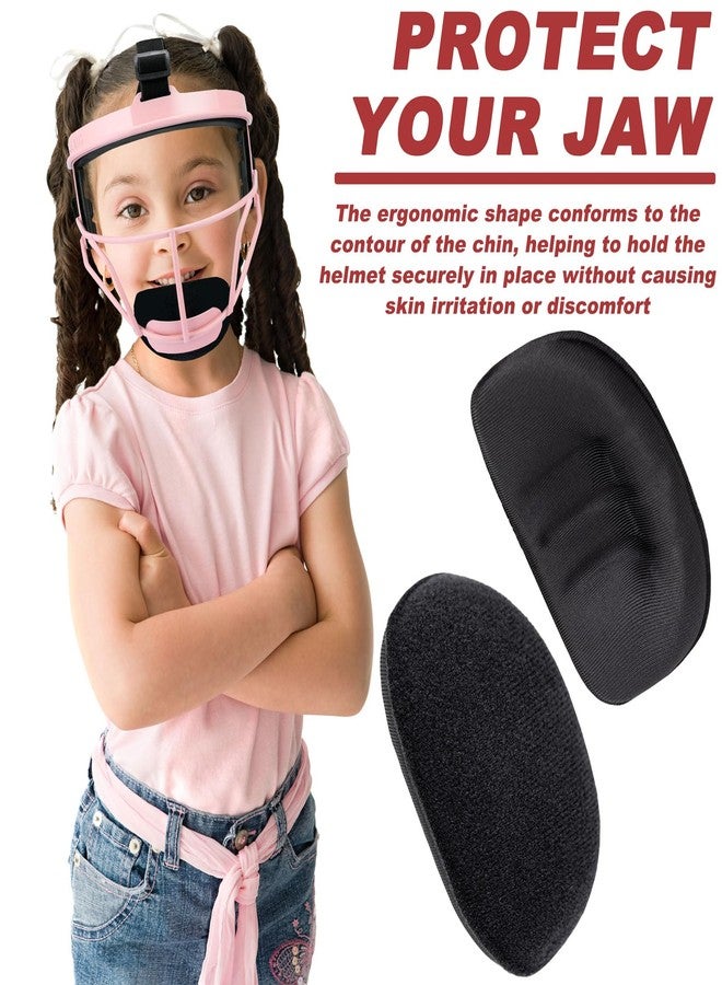 LhyBtm 4 Pcs Softball Fielder's Face Cover Chin Cup Protective Catchers Replacement Face Defense Chin Cup, Baseball Pitchers Helmet Padding for Softball Fielder's Men Women Teensm - Image 4