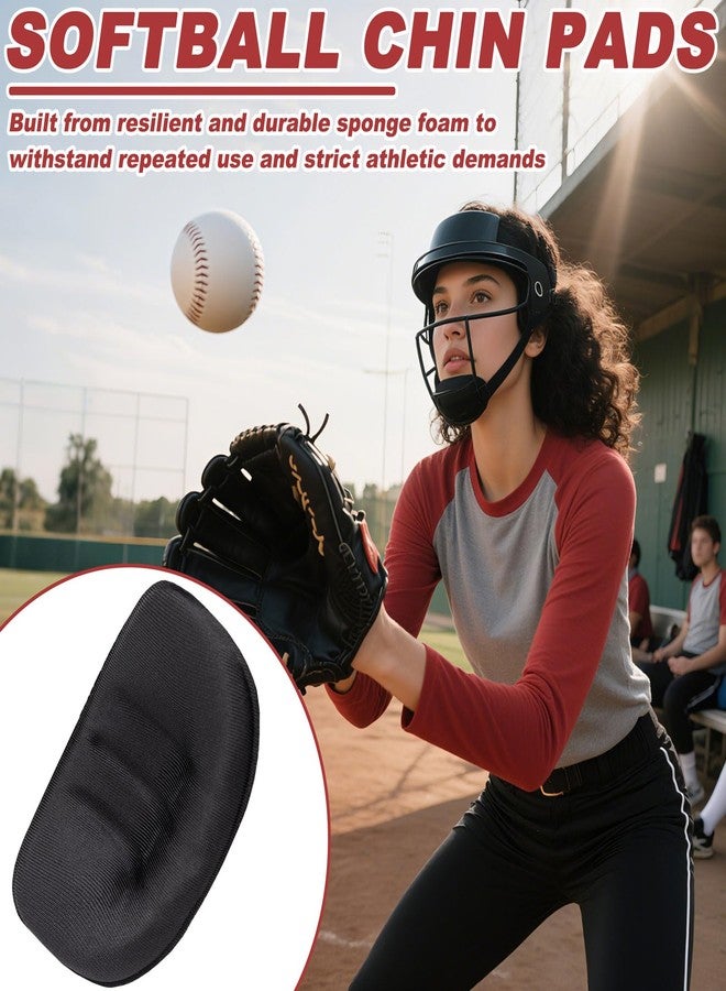 LhyBtm 4 Pcs Softball Fielder's Face Cover Chin Cup Protective Catchers Replacement Face Defense Chin Cup, Baseball Pitchers Helmet Padding for Softball Fielder's Men Women Teensm - Image 5