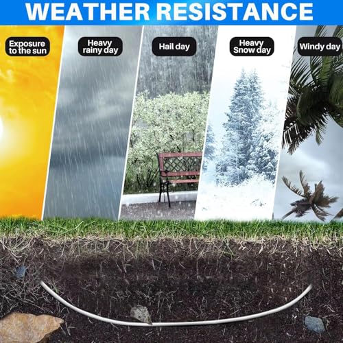 Adoreen Cat 6E Cat 7 Outdoor Ethernet Cable 300 FT White, High Speed Shielded Network Cable, S/FTP, POE, 26AWG OFC, Heavy-Duty Waterproof Direct Burial Cat 6A Internet Cable RJ45 LAN Cord+Ties-OD - Image 2