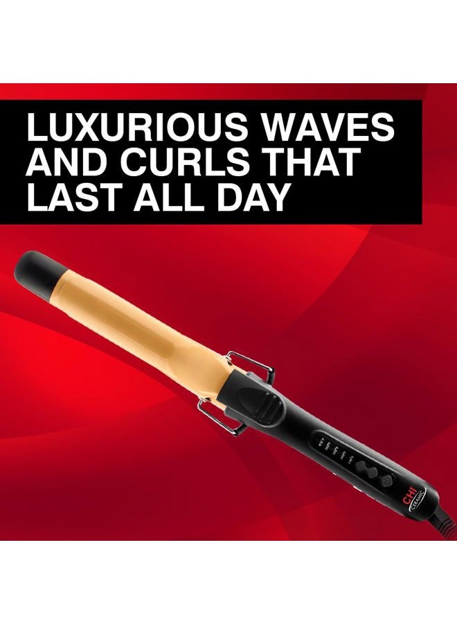 CHI Ceramic Curling Iron, Hair Curler For Shiny, Frizz-Free, & Healthy Hair, Auto-Shut Off & 5 Foot Swivel Cord, 1.5" Barrel - Image 2