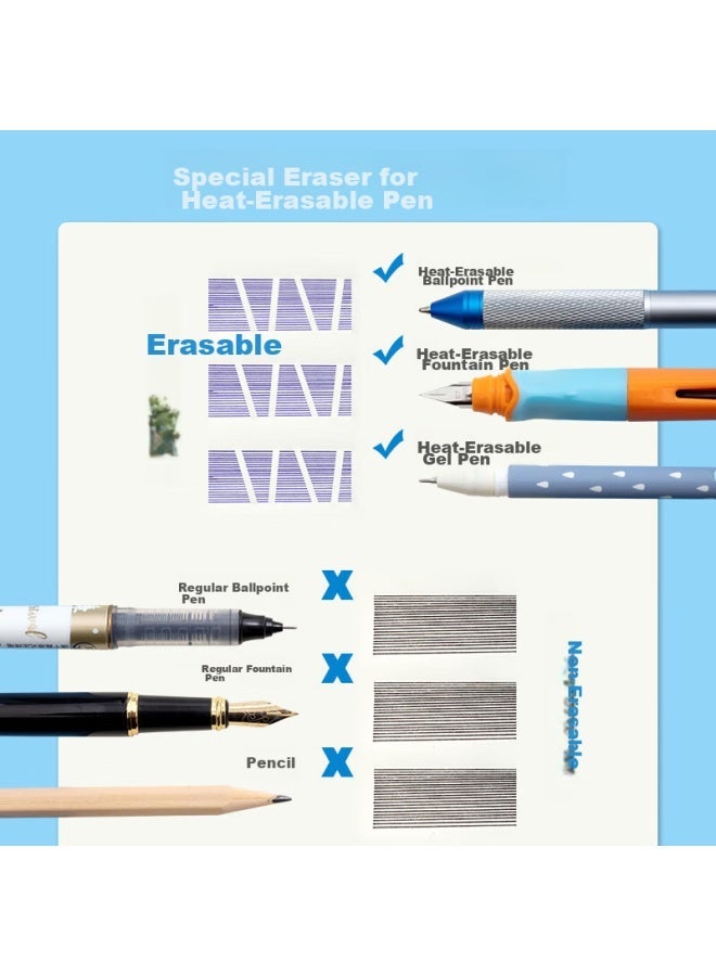 M.G Chenguang Erasable Rubber Eraser, Hexagonal Candy Color, Erasable Neutral Pen Eraser, Random Color, Axpq2001, 5-pack (1 Extra Eraser  Included) - Image 2