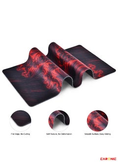 Extended Gaming Mouse Pad with Stitched Edges Durable Non-Slip Natural Rubber Base  Waterproof Computer Keyboard Pad Mat For Esports Pros Gamer Desktop Office Home Red-Black - pzsku/Z6966FC6AFCBC1EBAC4B9Z/45/_/1691395973/ad5a250f-e887-4b12-b1ac-d717bba28017