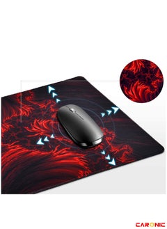 Extended Gaming Mouse Pad with Stitched Edges Durable Non-Slip Natural Rubber Base  Waterproof Computer Keyboard Pad Mat For Esports Pros Gamer Desktop Office Home Red-Black - pzsku/Z6966FC6AFCBC1EBAC4B9Z/45/_/1691395974/442d3644-d6bd-4efe-88a6-b71fc6d791dd