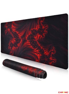 Extended Gaming Mouse Pad with Stitched Edges Durable Non-Slip Natural Rubber Base  Waterproof Computer Keyboard Pad Mat For Esports Pros Gamer Desktop Office Home Red-Black - pzsku/Z6966FC6AFCBC1EBAC4B9Z/45/_/1691395975/0b0a1405-1f6f-4954-8256-bc83c697fbc4