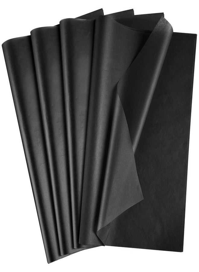 AORZIT Black Tissue Paper for Gift Bags 80 Sheets, 14x20 Inch Wrapping Paper, DIY Arts Crafts Shredded Filler for Birthday, Graduation - Image 1
