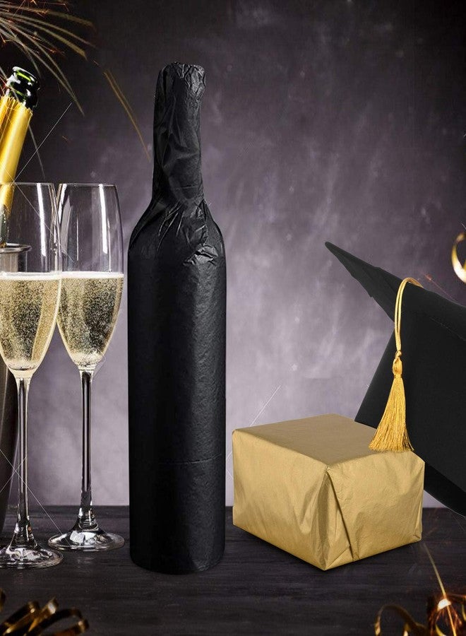 AORZIT Black Tissue Paper for Gift Bags 80 Sheets, 14x20 Inch Wrapping Paper, DIY Arts Crafts Shredded Filler for Birthday, Graduation - Image 3