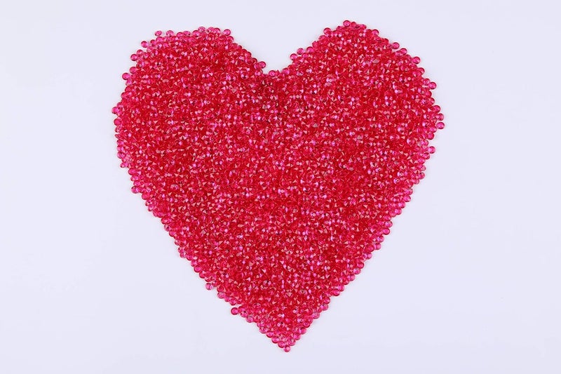 Gintoaria 10000 pcs/Pack Wedding Table Scatter Confetti Crystals Acrylic Diamonds Vase Fillers 4.5 mm Rhinestones for Wedding, Bridal Shower, Vase Beads Decorations (Rose red) - Image 2