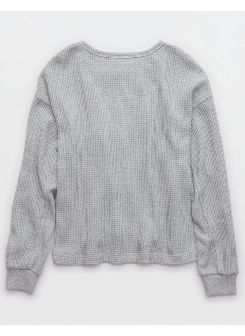 Aerie Waffle Henley Regular Fit Shirt