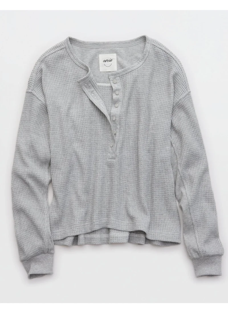Aerie Waffle Henley Regular Fit Shirt