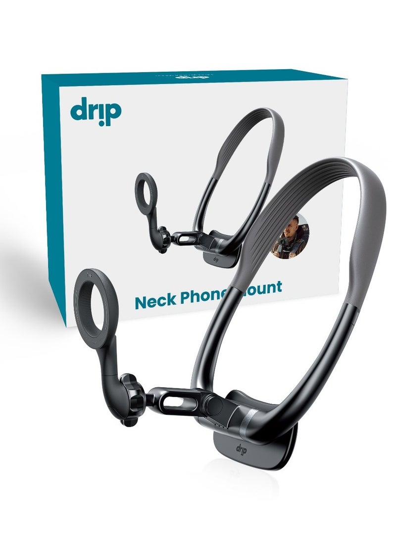Drip Neck Phone Mount – Hands-Free Adjustable Holder with 360° Rotation, Ergonomic Design for Vlogging & Gaming – Black - Image 2
