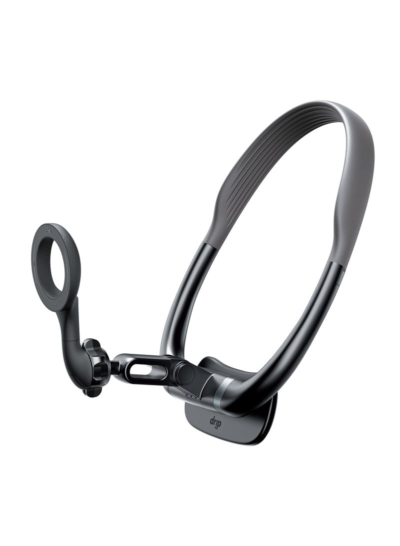 Drip Neck Phone Mount – Hands-Free Adjustable Holder with 360° Rotation, Ergonomic Design for Vlogging & Gaming – Black - Image 1
