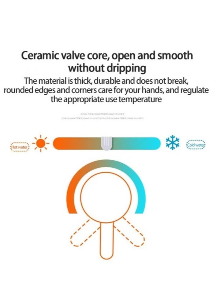 Beauenty Bathroom Basin Faucet Waterfall Deck Mounted Cold and Hot Water Mixer Basin Faucet Bathroom Sink Deck Faucet - Image 5