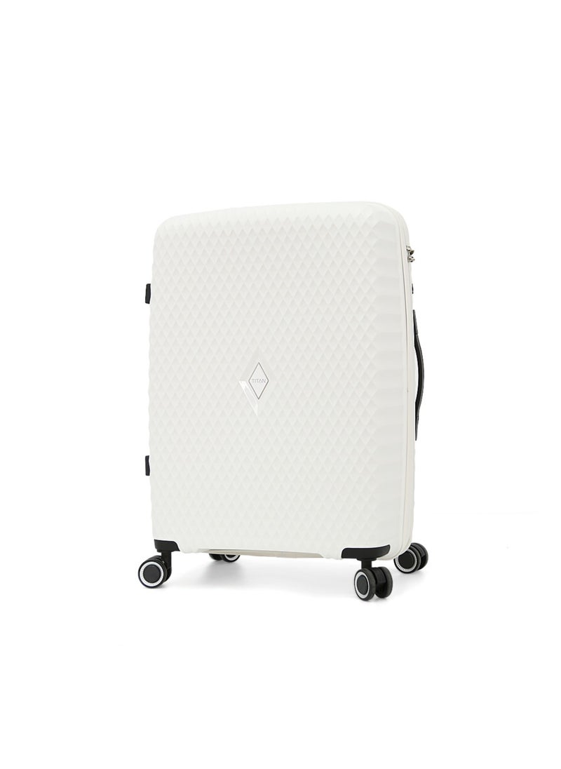 TITAN - Hardside Luggage Trolley Bag 3 Pieces Set,White (S-20",M-24",L-28") - Image 1