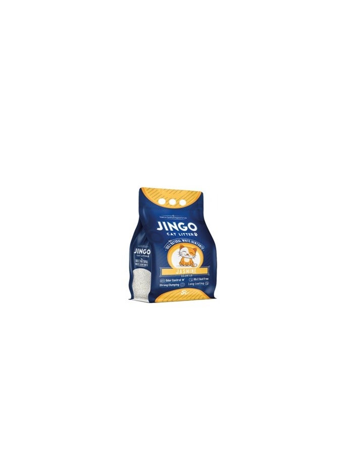 JINGO Jingo cat litter 100% natural white bentonite jasmine 5 litr