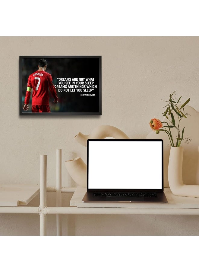 LAMRON Ronaldo Portugal Quotes Wall Decoration Art Framed Poster - Image 2