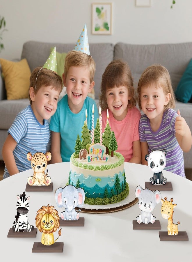 DAECHAO 12 Pack Woodland Animals Baby Shower Decorations, Kid Forest Happy Birthday Decoration Centerpieces for Tables Woodland Nursery Animal Decor Home Office Farmhouse (CUTE1) - Image 4