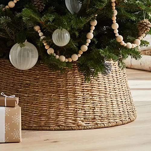 Kordes Farmhouse Christmas Tree Collar - Rustic Holiday Decoration - Natural Woven - Base Cover for Christmas Tree - Tree Skirt - Tree Ring (Medium) - Image 2
