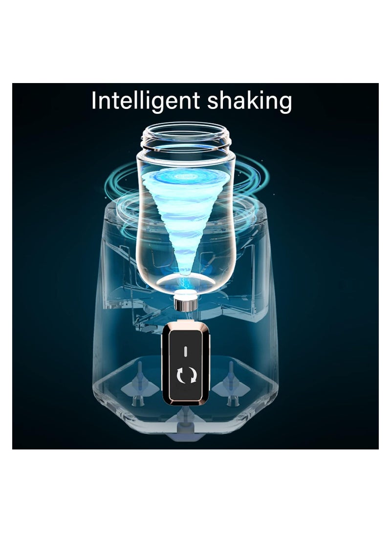 SYOSI Baby Bottle Maker, Automatic High Speed Portable Multifunctional Milk Shaker Machine, Portable Bottle Warmer For Travel, Cordless Milk Warmer Green  - Image 3