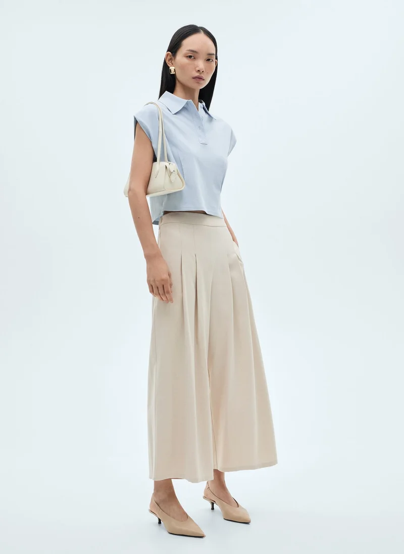 MANGO Short-Sleeved Cotton Polo Shirt