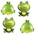 LYK 4PCS Large Green Frog Mylar Foil Balloons for Animal Themed Birthday Party Decoration Supplies - Image 2
