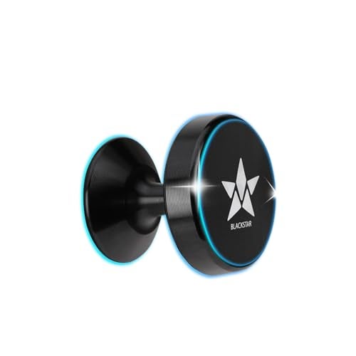 Blackstar Spiro Mag : Magnetic Mobile Phone Holder for Car Dashboard/Bike with 540° Angle Rotation - Phone Mount Stand with Strong & Safe Magnets - Compatible with All Mobiles (MAGSAFE Incompatible) - Image 1