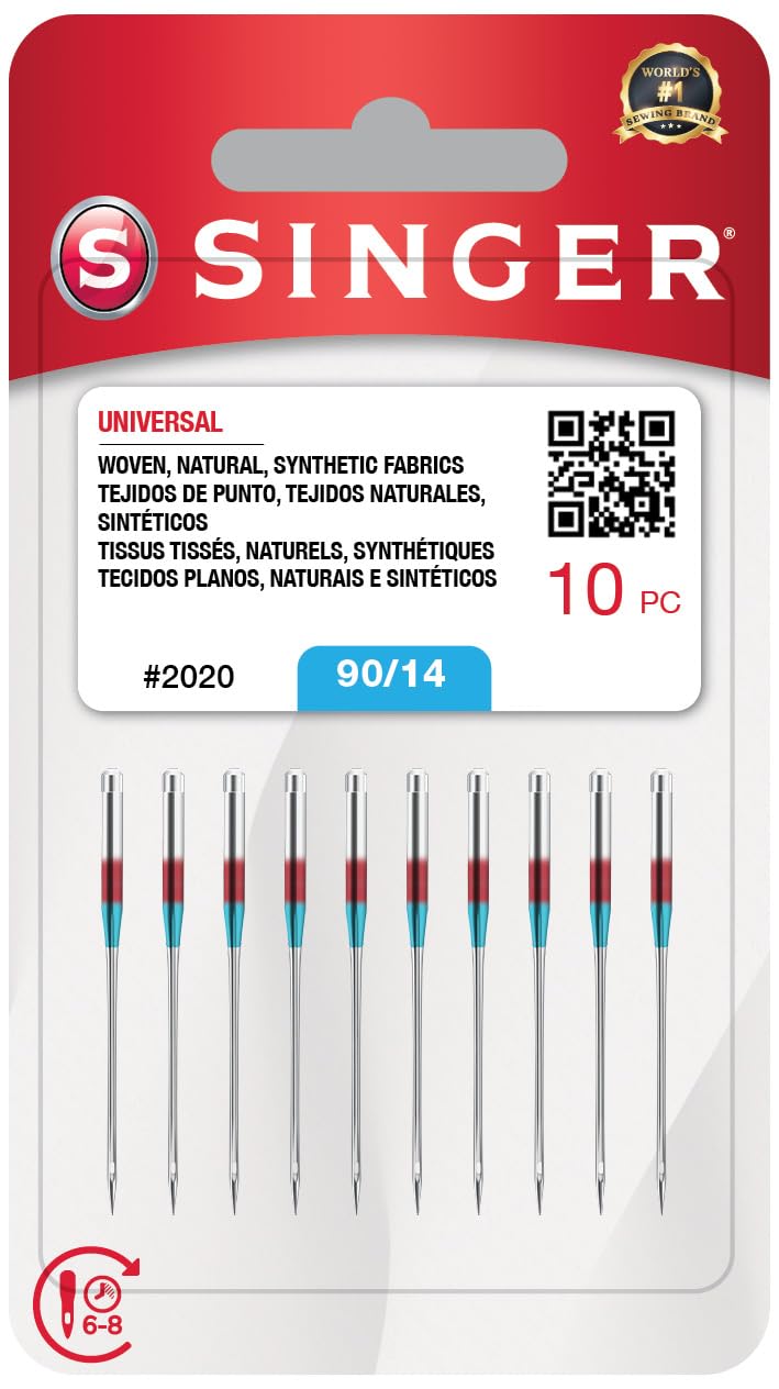 Singer 10-Pack Universal 2020 Sewing Machine Needles, Size 90/14 - Image 1
